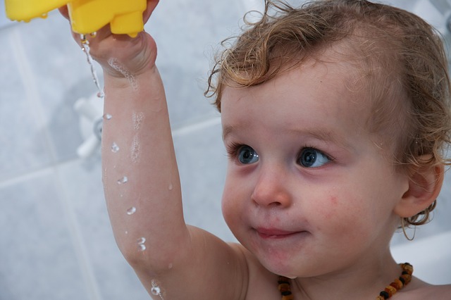 baby in bath